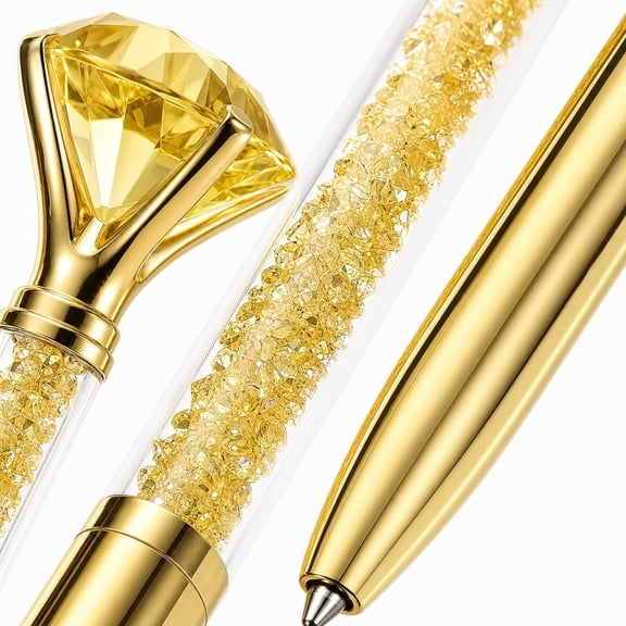 50 Pcs Diamond Pens Bulk Bridal Shower Pens Bling Crystal Metal Ballpoint Black Ink Pens, Pens with Diamonds on Top Beautiful Wedding Pens for Bridal Shower Game Birthday Party Favors Office