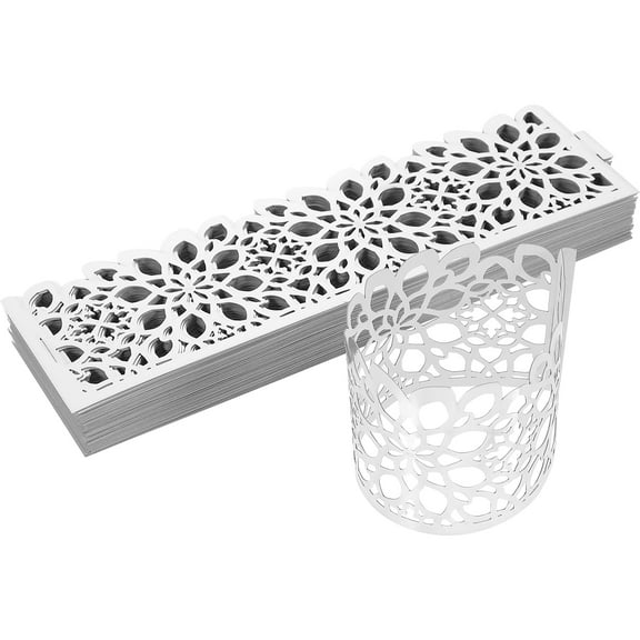 50 Pcs Dinner Napkin Holder Ring Birthday Festival Table