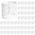thumbnail image 1 of 50 Pcs Disposable Foil Paper Napkin Rings Party Banquet Decor Napkin Rings Lightweight Table Napkin Rings Hollow Cutout Foil Napkin Clasps Foldable Napkin Ring Decor Self-Adhesive Napkin Holders, 1 of 3