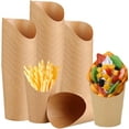 thumbnail image 1 of 50 Pcs Disposable Fries Cup,Bexikou 14oz Snacks Kraft Paper Cups Holder Food Cones Trays Ice Cream Cups Holder Paper Popcorn Boxes Party Dessert Supplies for Chips Cake, 1 of 7