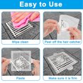 thumbnail image 1 of 50 Pcs Disposable Hair Catcher Shower Drain Mesh Stickers, 4 Inch Square Shower Floor Drain Mesh Filter Sink Strainer Stickers 30 Packs For Bathroom, Kitchen, Sink, Drain - Quantity:30 Pieces;, 1 of 6