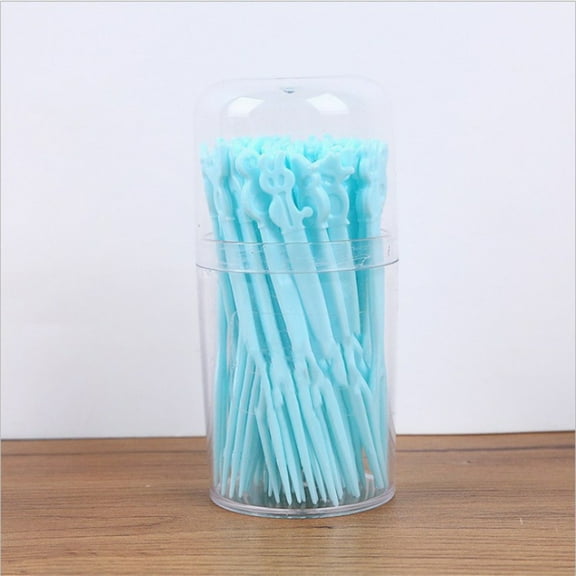 50 Pcs Disposable Plastic Fruit Forks | 2-Prong Cocktail Forks for Desserts, Cakes & Appetizers | 8.5cm Mini Party Utensils