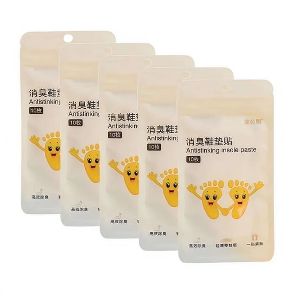 50 Pcs Disposable Shoe Deodorant Patches, Portable Foot Odor Removal Sticker, Sweat Absorbent Fragrant Insole Pads, Breathable Deodorant Inserts for Basketball Shoes