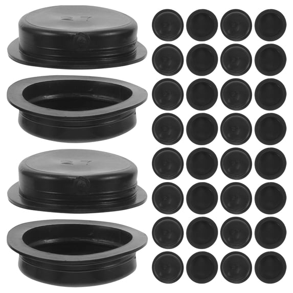 50 Pcs Doll Piggy Bank Round Bank Plugs Rubber Plugs for Bank Saving Pot Stopper Black