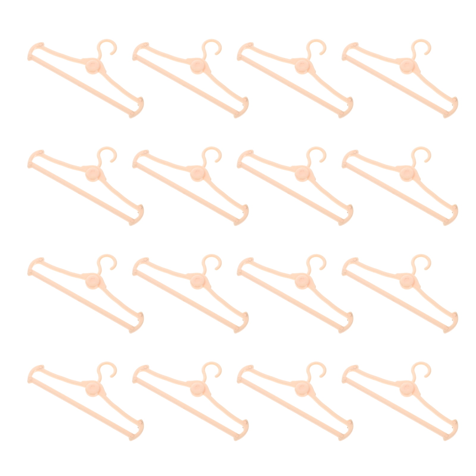 50 Pcs Dolls Clothes Mini Hangers Drying Rack Clothing Round Nose ...
