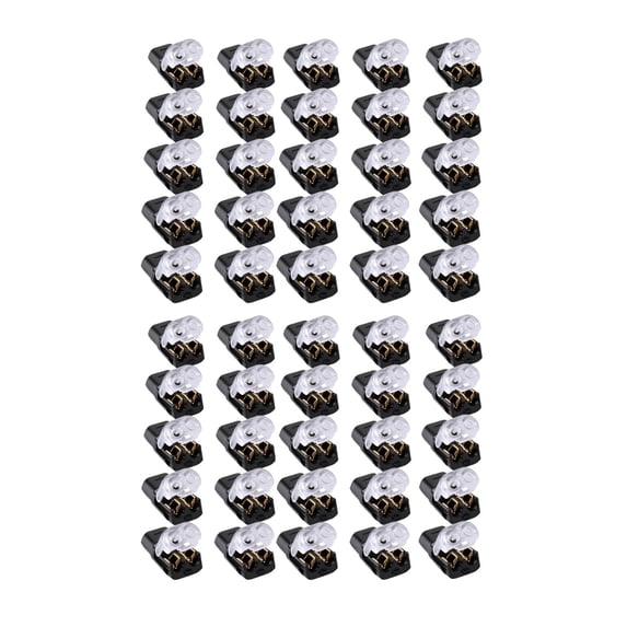 50 PCS Double Wire Plug in Connector, Double-Wire Connector, 2-Pin Low Voltage Quick Connect Plugs With Locking Buckle For Led Strip Lights, Solderless Wire-Stripping-Free Design