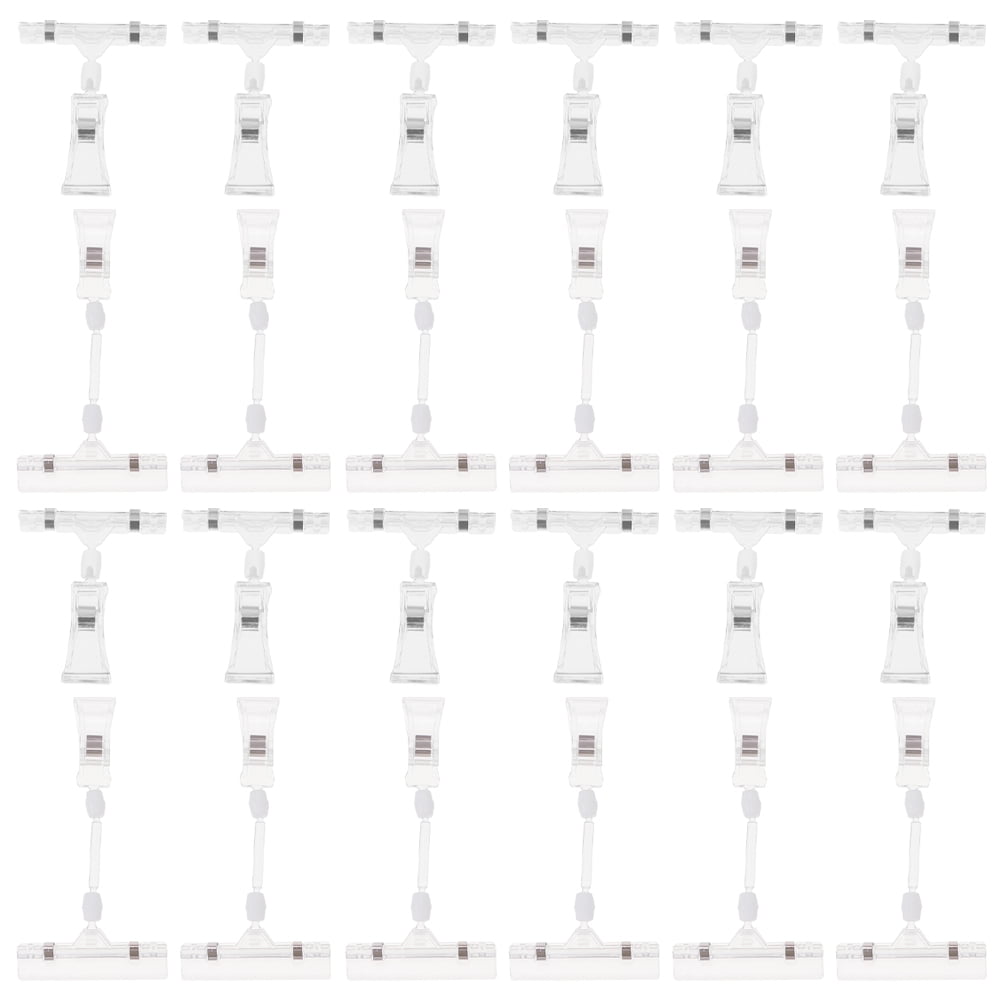 Price Clips 50 Pcs Double-sided Price Clip Advertising Clip 16.00X8.00X2.00CM ...