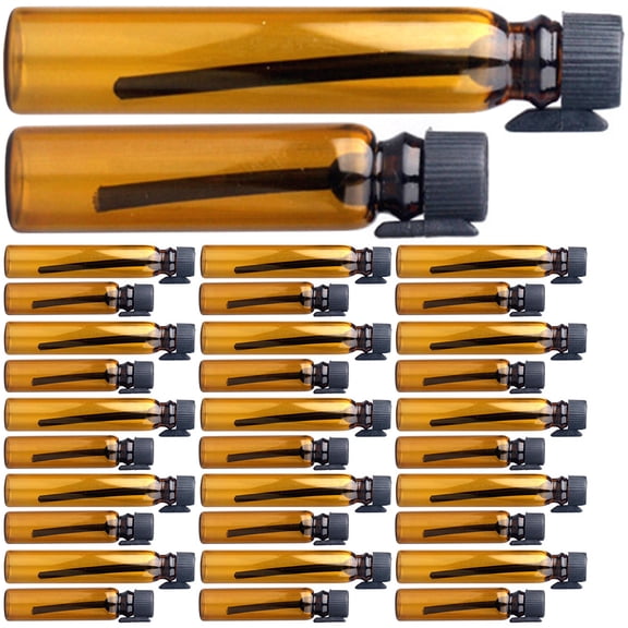 50 Pcs Dropper Essential Oil Bottle Glass Bottles for Oils Vial Mini with Travel