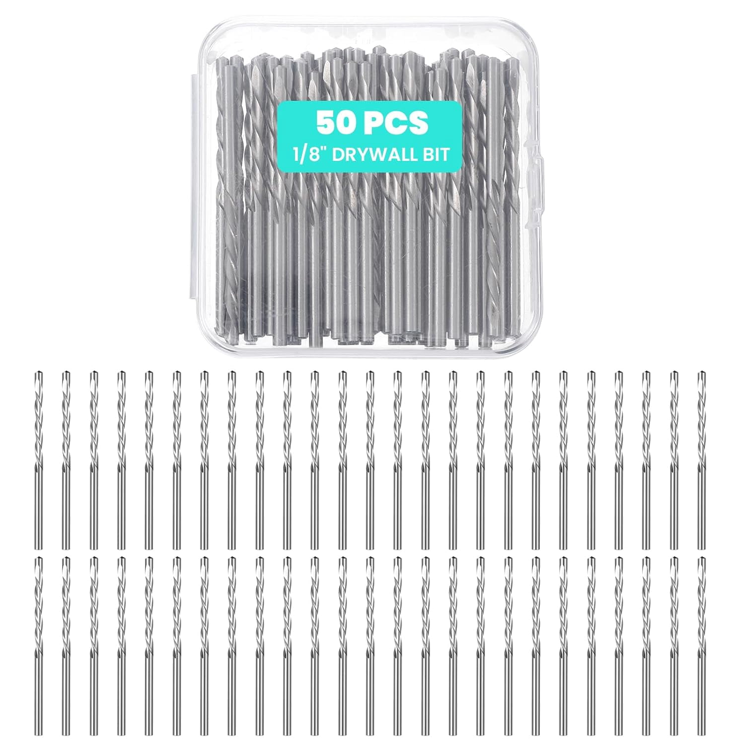 Drywall Routing Bit 50 Pcs Drywall Bit, 1/8 Inch Drywall Cutting Drill Bits Tools with Box ...