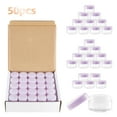 thumbnail image 1 of 50 Pcs Empty Makeup Jars 5g Travel Cosmetic Container with Lids Leak Proof, Small Plastic Sample Jars for Travel Essentials-Purple Lid, 1 of 7