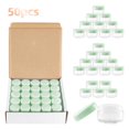 thumbnail image 1 of 50 Pcs Empty Makeup Jars 5g Travel Cosmetic Container with Lids Leak Proof, Small Plastic Sample Jars for Travel Essentials-Green Lid, 1 of 7