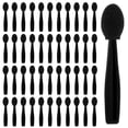 thumbnail image 1 of 50 Pcs Eye Shadow Applicator Sticks, 1.9" Reusable Short Handle Dual Sided Sponge Cosmetic Brushes, Professional Disposable Single Head Soft Mini Portable Makeup Tools for Cream (Black), 1 of 7