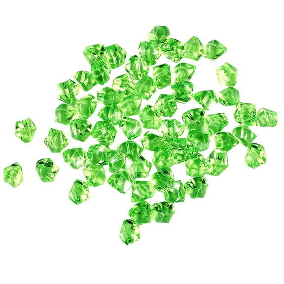 50 Pcs Fake Ice Rocks, Acrylic Gems Crystals Plastic Diamonds Centerpiece for Vase Fillers DIY Craft Wedding Party Table Scatter Aquarium Tank Cobalt Decorations, 0.35x0.23 Inch, Emerald Green