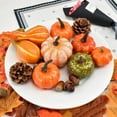 thumbnail image 1 of Artificial Pumpkin and Gourd Set 50-Pack, Fall Thanksgiving Halloween Decor with Pine Cones & Acorns, Autumn Table Centerpiece Supplies for Vase Displays, 1 of 7