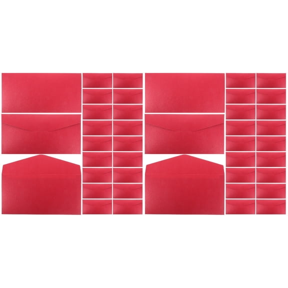 50 Pcs Festive Red Envelope Wedding Decor Cards Invitation Envelopes Delicate Paper Compact Blank
