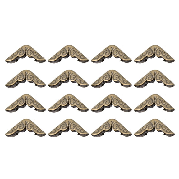 VORCOOL 50Pcs Antique Brass Corner Protectors Metal Material for Book Scrapbook File and Menu Use