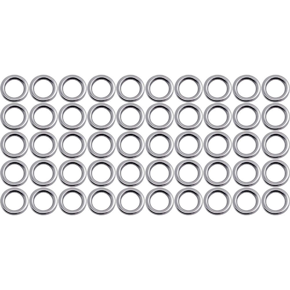 50 Pcs Fishing Split Ring Crank Hard Bait Snap Lure Swivel Double Loop