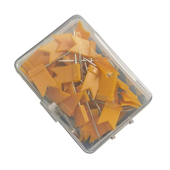 50 Pcs Flag Pin Push Pins Thumb Tacks Decorative Pushpins Colorful Notice Board Pin for Map
