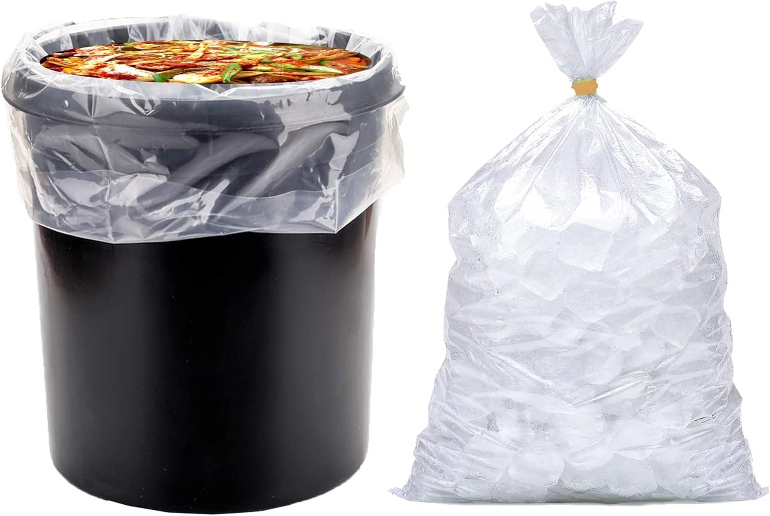 50 Pcs Food Storage Bags,Clear Turkey Brining Bags,Extra Large Thick Food Storage Bags for Marinading and Brining,Extra Heavy Duty Leak Proof Bags