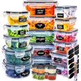 thumbnail image 1 of 52 Pcs Food Storage Containers with Lids Airtight, Plastic Meal Prep Container for Pantry & Kitchen Organization & bento box & snack containers, BPA-Free, Leak-Proof with Labels & Marker Pen, 1 of 7
