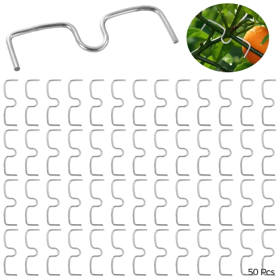 50 Pcs Fruit Tree Limb Spreaders, M-Shaped Branch Pullers, Garden Shaping and Bending Tools, Metal Grafting Tools for Branch Training, Tying Machine Farm Tools