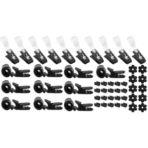 50 Pcs Garden Flag Stoppers and Clips Kit, Heavy Duty Windproof Plastic Rubber Hardware Accessories for Outdoor Flag Banner Curtain Fixing