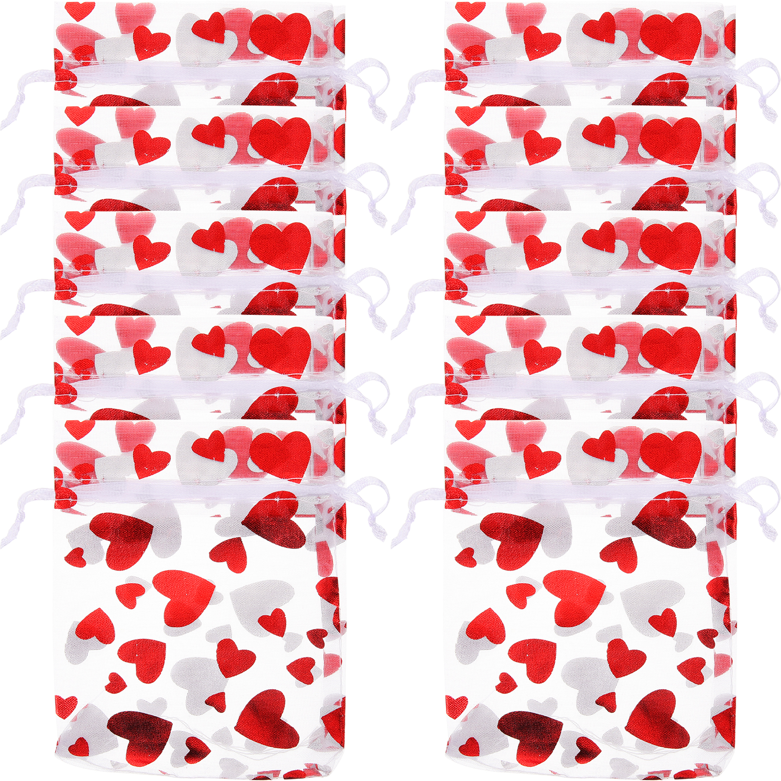 Small Drawstring Ribbons 50 Pcs Small Wrapping Bags with Drawstring Ribbon, Mini Jewelry Pouches ...