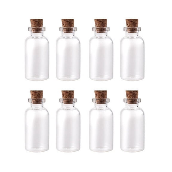 Vosarea 50pcs Decorative Glass Bottle with Cork Gift for Craft Enthusiasts
