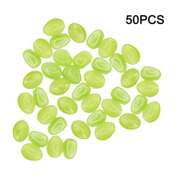 50 Pcs Glow in The Dark Stones Rocks, DIY Decorative Luminous Stones for Walkways and Decor