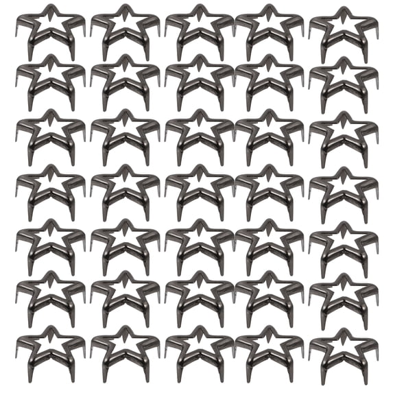 FUEENIRVA Rivets For Fabric Five-Pointed Star Rivets Simple Style 50pcs 0.5in