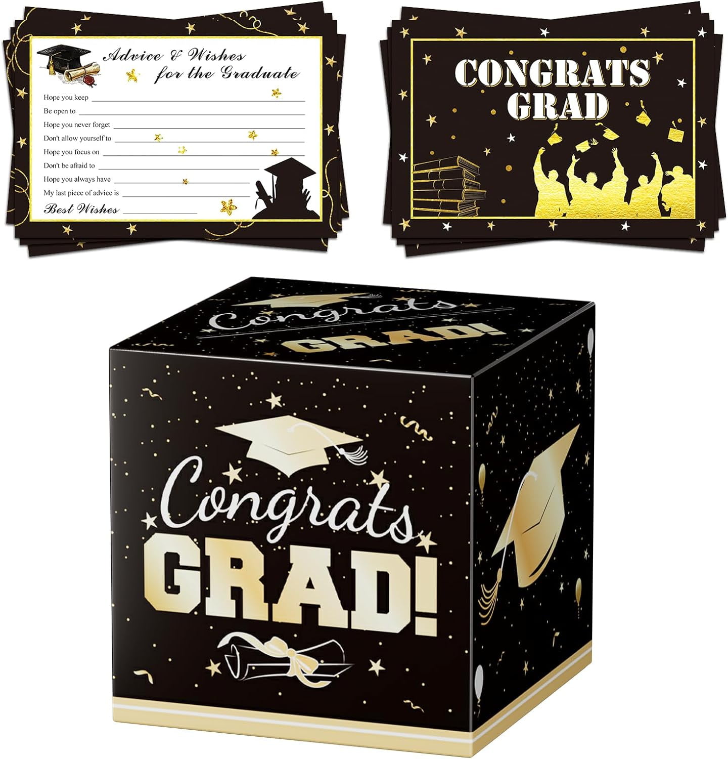 50-Pcs Graduation Wishes & Advice Cards 2024 - Jamaica | Ubuy