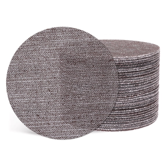 50 Pcs Grid Sanding Discs 5 Inch 100 Grit Hook and Loop Random Orbital Sandpaper Suitable for Drywall Sander Wood Metal Furniture
