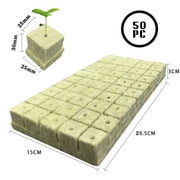 50 Pcs Grow Starter Cubes Plug Hydroponic Rockwool Grow Media Cloning, Rock Wool Cubes
