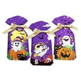thumbnail image 1 of 50 Pcs Halloween Goodie Bags - Happy Halloween Treat Bags, Halloween Drawstring Gift Candy Cookies Party Favor Bags for Kids Trick or Treat Halloween Party Favors Supplies, 1 of 6