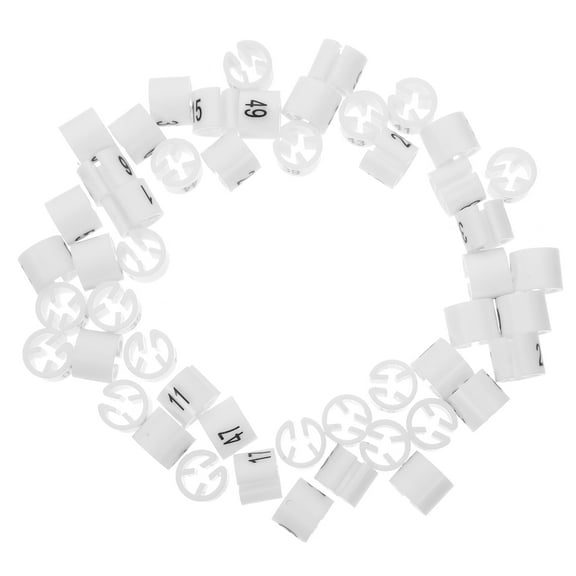 50 Pcs Hanger Size Tags Clothes Service Plate Folding Hanging White