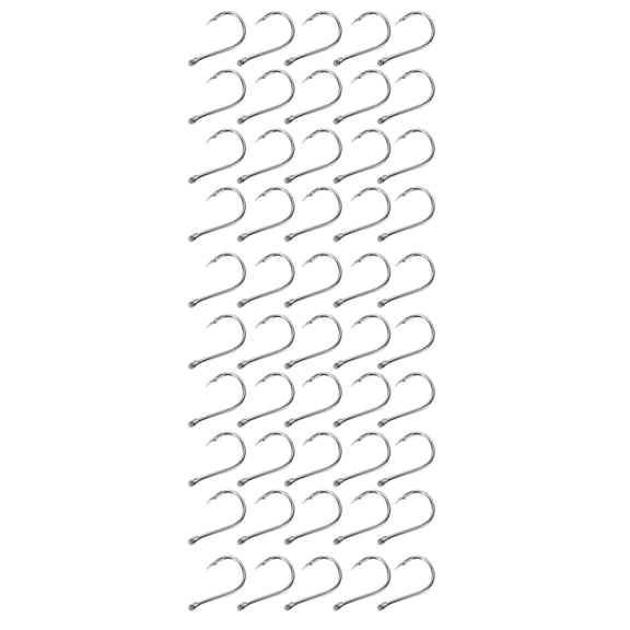 50 Pcs High Carbon Steel Fishing Hooks Set Sharp Barbed Fishing Tackle Sharp Point Baitholder Hook Gear for Freshwater Saltwater Outdoor Fishing Activity Type 13