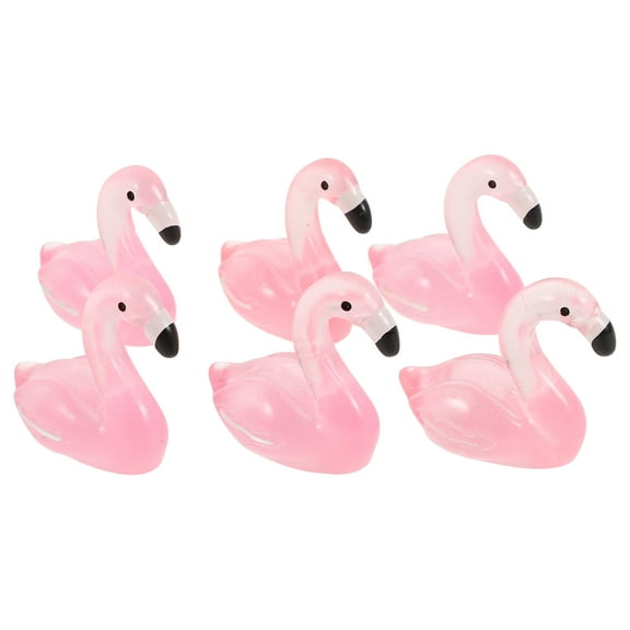 50 Pcs Home Decor Glow-in-the-dark Flamingo Decoration 3.00X2.80X0.70CM Rosy