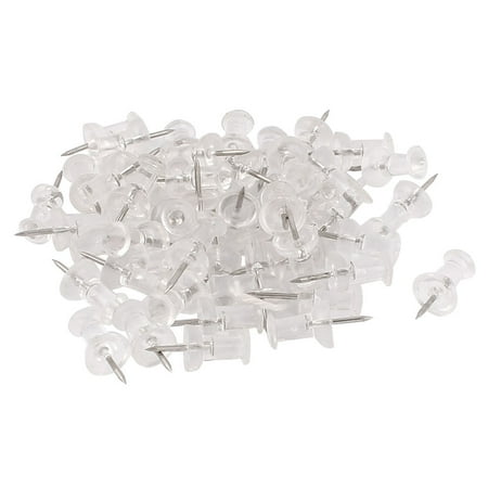 50 Pcs Home/Office Plastic Coated Round Board Map Push Pins Thumbtacks