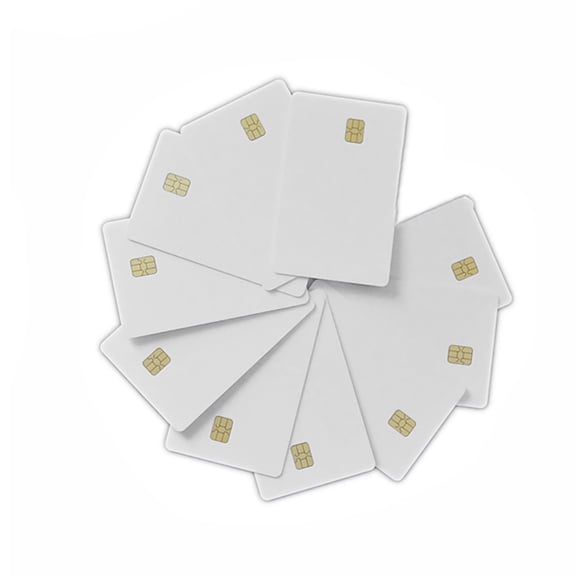 50 Pcs ISO7816 RFID Contact Chip PVC Smart IC Cards for Rental Library Management for SLE 4442