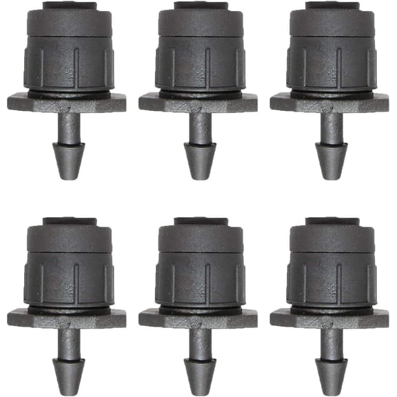 50 Pcs Irrigation Drippers Adjustable Drip Emitters Micro Spray 360 Degree Full Circle Pattern Water Flow Irrigation Drippers Sprinkler Drip Watering System Parts Drip Irrigation(Black)
