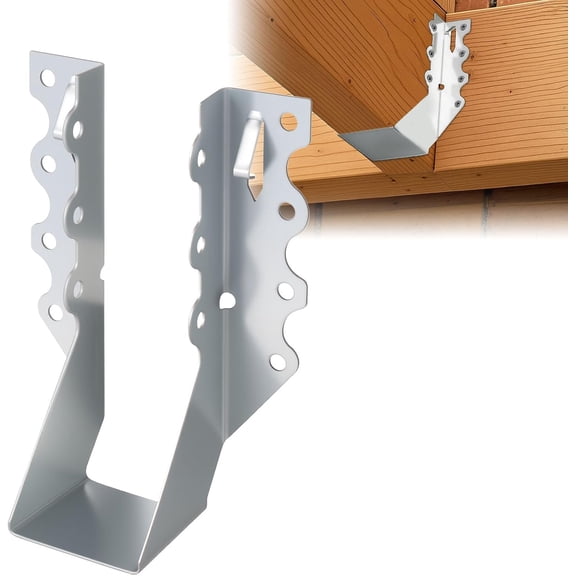50 Pcs Joist Hangers 2x6, 20 Gauge Galvanized Face Mount Joist Hangers for Wood, Heavy Duty Hurricane Ties Deck Brackets for Rafters, Floor, Ceiling, Roofs Sliver