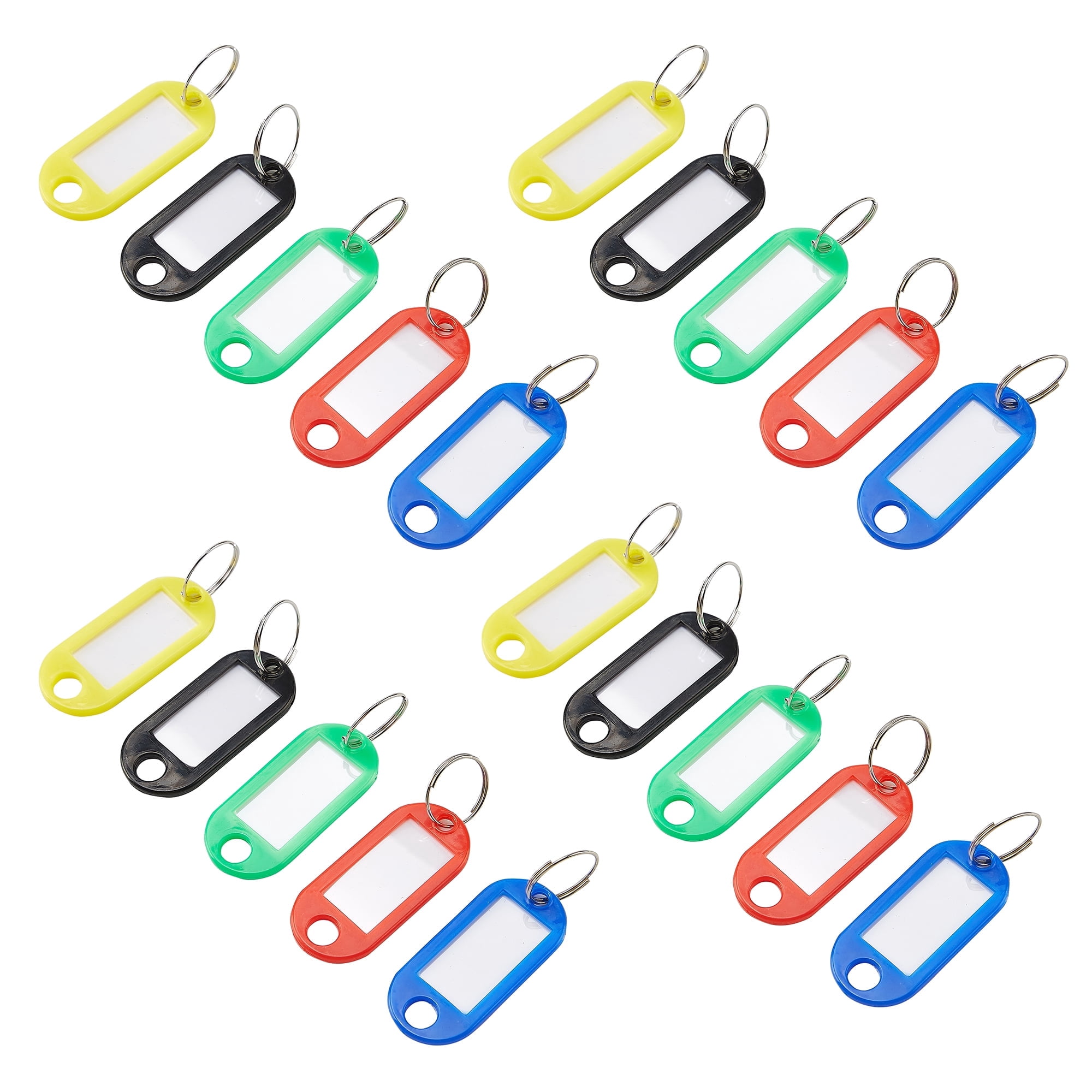 Key Rings For Tags 50 Pcs Key Ring Tags - Key Tags Plastic Assorted Colours,Identifiers ...