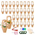 50 Pcs Kraft Paper MMF7 Flowers Bags Bouquet Bags Bouquet Bags Hanging