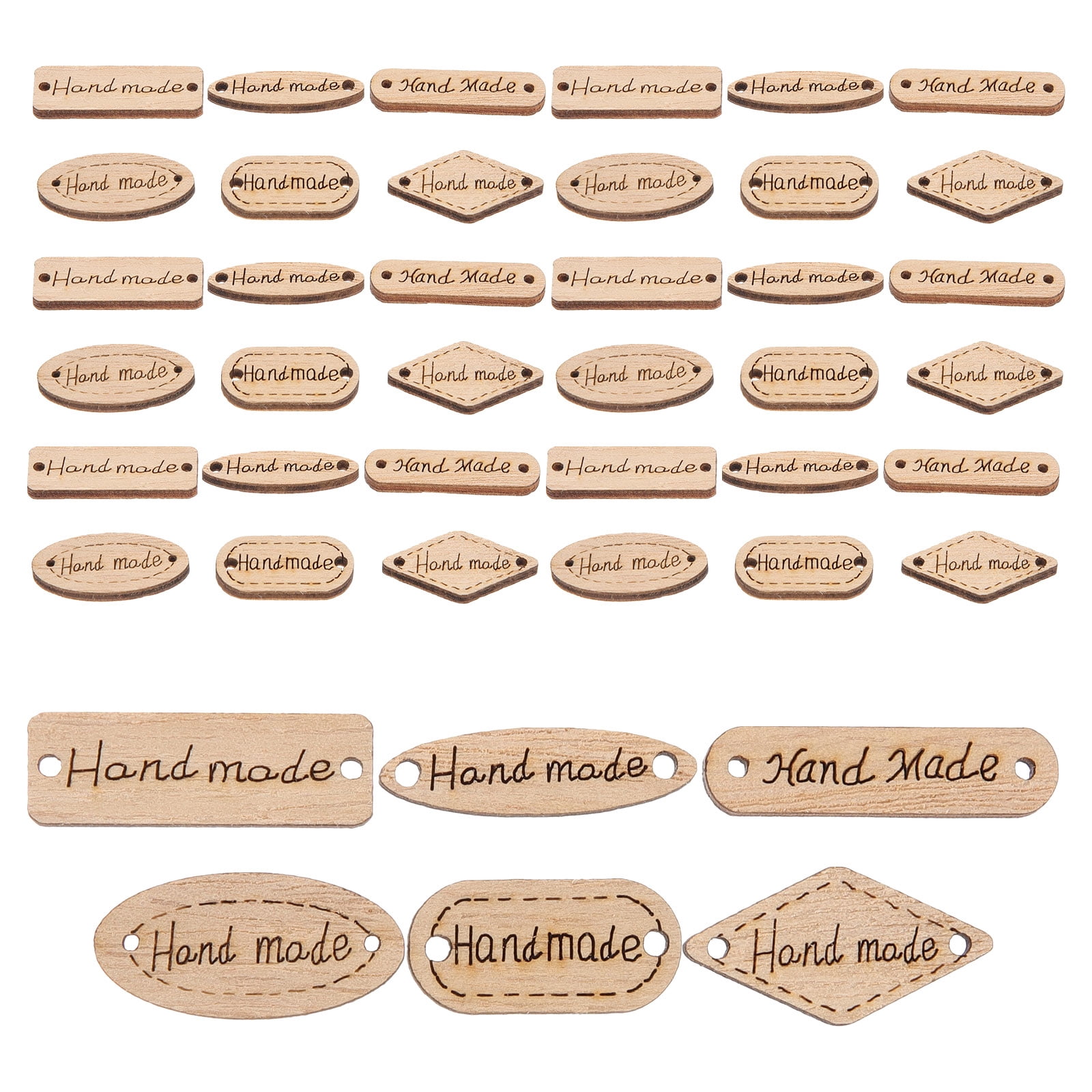 50 Pcs Vintage Style Buttons with Unique Nameplate Design for Crafts ...