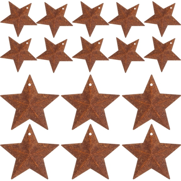 50 Pieces Large Retro Patriotic Star Shapes with Holes, 4x4 CM Decorative Stars for Crafts, Projects and Home Decor