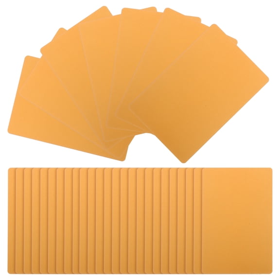50 Pcs Marking Business Cards Dark Gold Aluminum Sheet Label