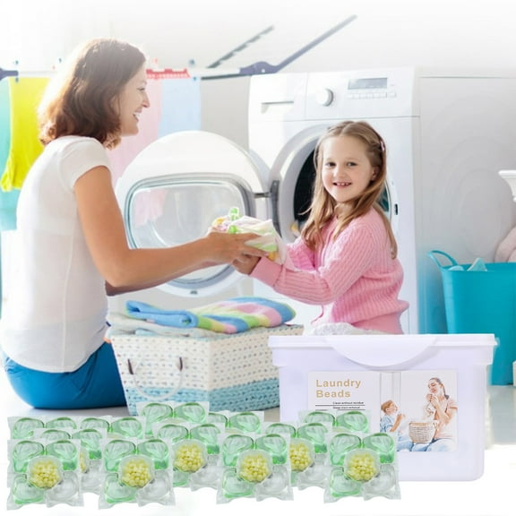 50 Pcs Laundry Detergent Soap Pods, Laundry Gel Pods, Washing Machine Pods Packs, Stain and Odor Removal, Concentrated, Color Protecting