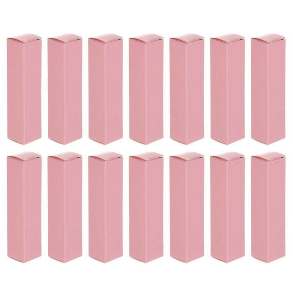 50 Pcs Lipstick Paper Boxes Makeup Case Gloss Making Kit Adult Travel Pink