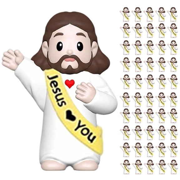 50 Pcs Little Figures, Loves YouBaby Jesu-s Figure Mini for Easter Egg Stuffers, Miniature Figurines to Hide and Seek Religious Gifts for Easter Egg Stuffers