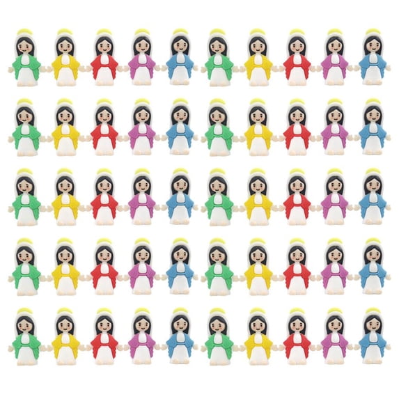 50 Pcs Little Virgin Mary Figurines, Miniature Virgin Mary Doll, for Sunday Easter Eggs Stuffers Baptism Gift
